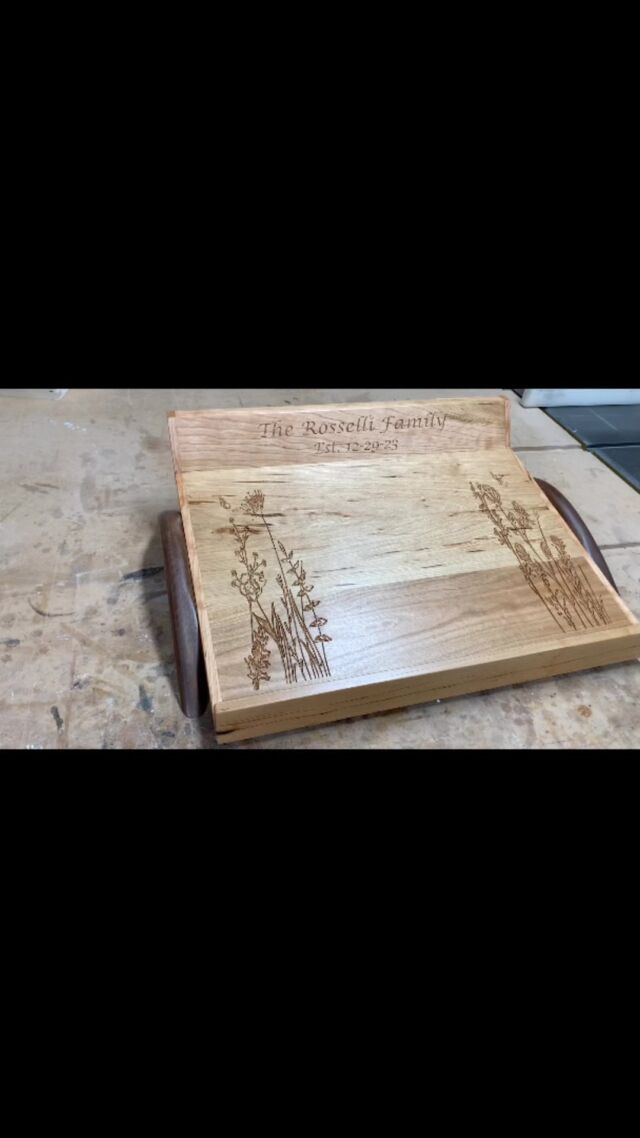 Custom designed and personalized lectern. Made as a wedding present. Cherry with Walnut. My favorite. #custommade #customfuniture #customgifts