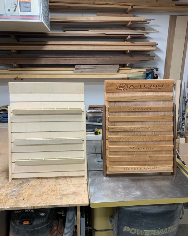 Business card display. From mock up to final product. #custommade #customwoodworking #customwoodwork #customfurnituremaker #bespoke