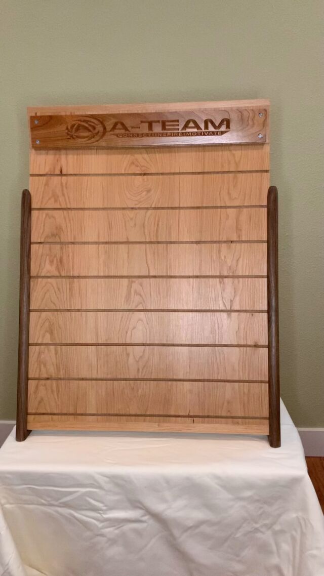 Business card display for the awesome A team. #custommade #customfuniture #customfurnituremaker #woodworking #woodworker